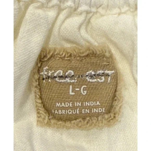 NEW FREE PEOPLE FREE-EST COCONUT MILK IVORY POPPY MIDI DRESS SZ L - Picture 9 of 11